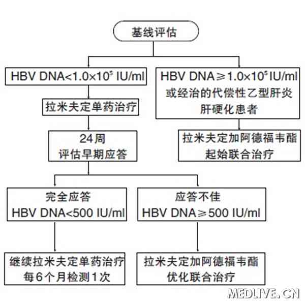 代偿性乙型肝炎肝硬化患者的拉米夫定优化治疗示意图 hspace=0